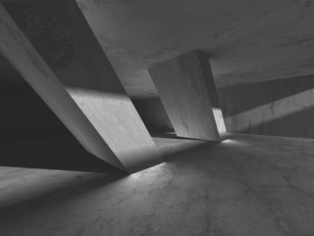 Abstract architecture background. Empty rough concrete interior. 3d renderの写真素材