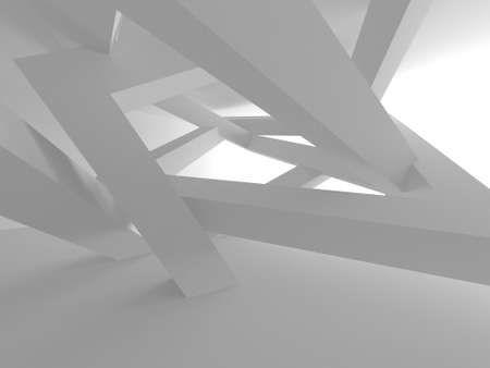 White Modern Background. Abstract Building Concept. 3d render