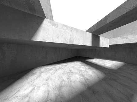 Abstract architecture background. Empty rough concrete interior. 3d renderの写真素材