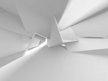 Abstract White Architecture Design Concept. 3d render illustrationの写真素材