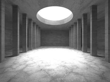 Abstract architecture background. Empty rough concrete interior. 3d renderの写真素材