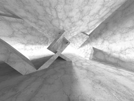 Dark Concrete Wall Architecture. Empty Room. 3d render illustrationの写真素材