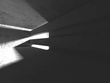Abstract architecture background. Empty rough concrete interior. 3d renderの写真素材