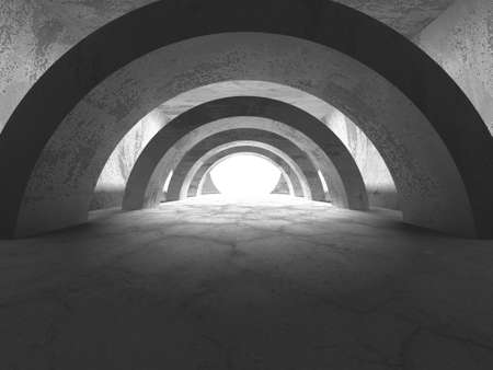 Abstract architecture interior background. Empty concrete room. 3d renderの写真素材