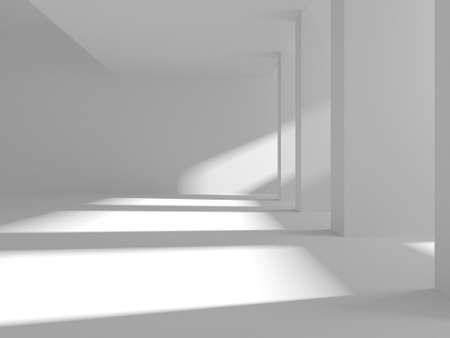 White Modern Background. Abstract Building Concept. 3d renderの写真素材