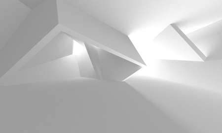 White Modern Background. Abstract Building Concept. 3d renderの写真素材