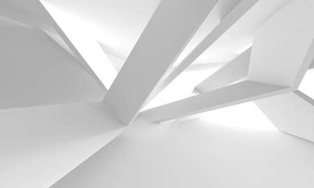 White Modern Background. Abstract Building Concept. 3d renderの写真素材