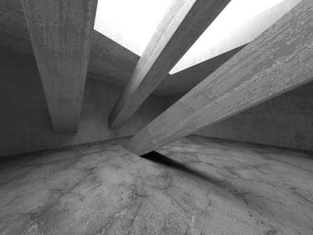 Abstract architecture background. Empty rough concrete interior. 3d renderの写真素材