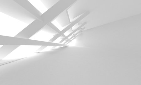 White Modern Background. Abstract Building Concept. 3d renderの写真素材