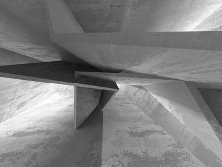 Abstract architecture background. Empty rough concrete interior. 3d renderの写真素材