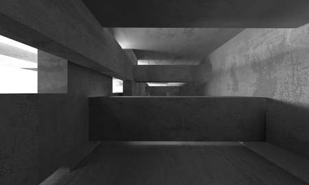 Abstract architecture interior background. Empty concrete room. 3d renderの写真素材