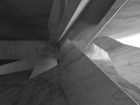 Abstract architecture interior background. Empty concrete room. 3d renderの写真素材
