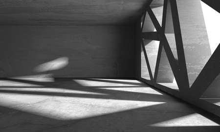 Abstract architecture background. Empty rough concrete interior. 3d renderの写真素材