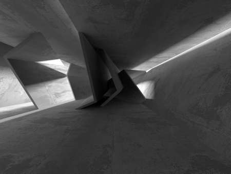 Abstract architecture interior background. Empty concrete room. 3d renderの写真素材