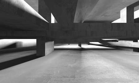 Abstract architecture interior background. Empty concrete room. 3d renderの写真素材