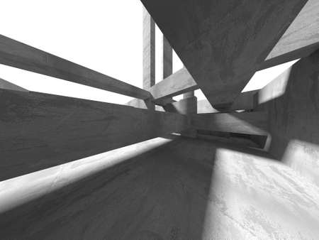 Abstract architecture interior background. Empty concrete room. 3d renderの写真素材
