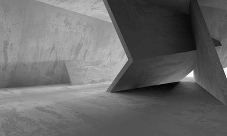 Abstract architecture interior background. Empty concrete room. 3d renderの写真素材