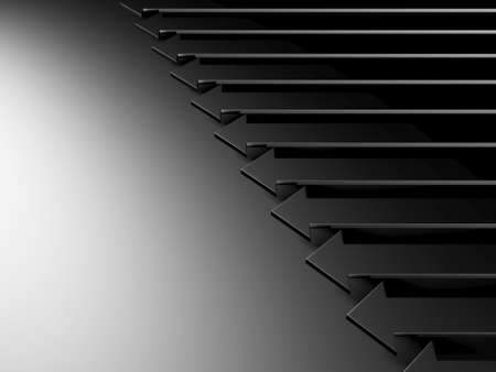 Arrow business concept. minimalist design. 3d renderingの写真素材