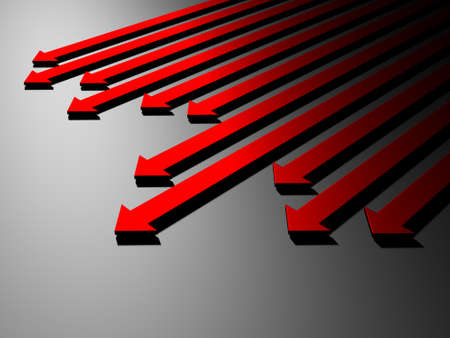 Arrow business concept. minimalist design. 3d rendering