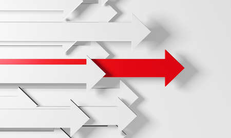 Arrows abstract marketing empty background. business concept wallpaper. 3d rendering