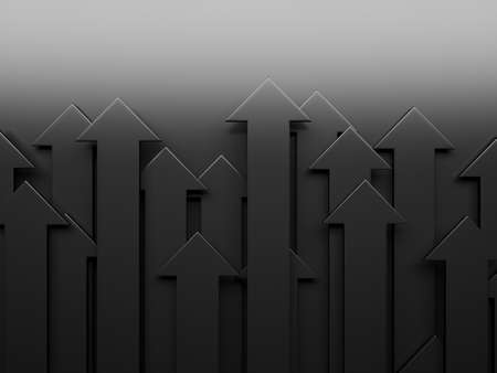 Arrow business concept. minimalist design. 3d renderingの写真素材
