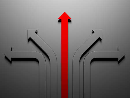 Creative graph arrows moving background. Abstract geometric design. 3d renderingの写真素材