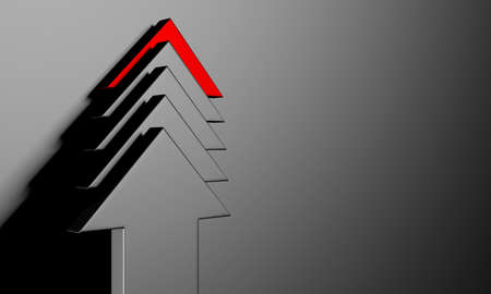 Arrows abstract marketing empty background. business concept wallpaper. 3d rendering