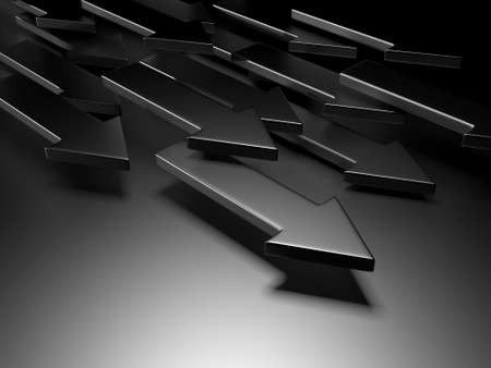 Abstract arrows forward growth concept background. 3d rendering