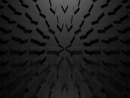 Creative graph arrows moving background. Abstract geometric design. 3d rendering