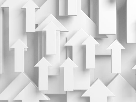 Arrow business concept. minimalist design. 3d renderingの写真素材