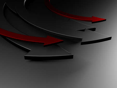 Creative graph arrows moving background. Abstract geometric design. 3d renderingの写真素材