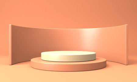 Abstract scene podium mockup. Award ceremony concept. 3d renderの写真素材