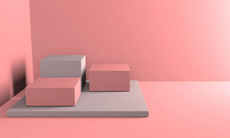 Abstract scene podium mockup. Award ceremony concept. 3d renderの写真素材