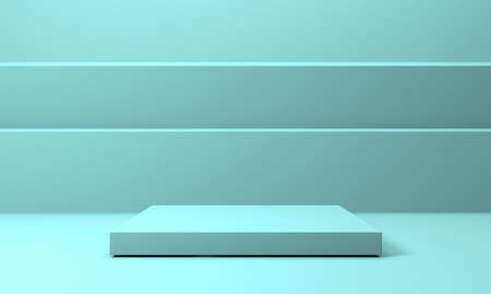Abstract scene podium mockup. Award ceremony concept. 3d render