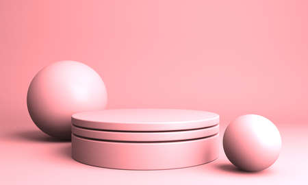 Abstract scene podium mockup. Award ceremony concept. 3d renderの写真素材