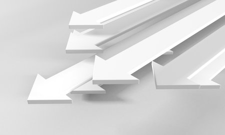 Arrow business concept. minimalist design. 3d renderingの写真素材