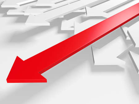 Arrows abstract marketing empty background. business concept wallpaper. 3d rendering