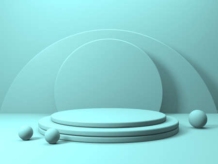 Abstract scene podium mockup. Award ceremony concept. 3d renderの写真素材