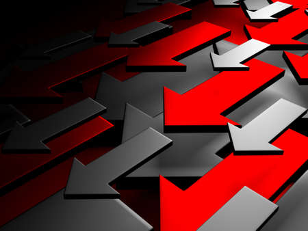 Arrow business concept. minimalist design. 3d rendering