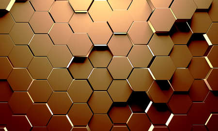 Luxury Golden Shiny Abstract Background. 3d rendering
