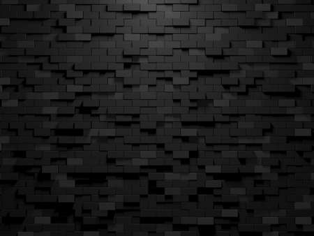 Abstract Dark Cubes Futuristic Design Background. 3d rendering illustration