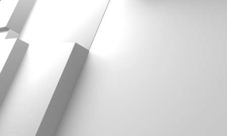 White cube structure. Abstract futuristic background. 3d renderingの写真素材