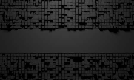 Abstract Dark Cubes Futuristic Design Background. 3d rendering illustrationの写真素材