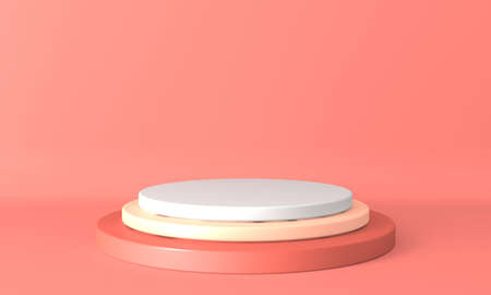 Abstract scene podium mockup. Award ceremony concept. 3d renderの写真素材