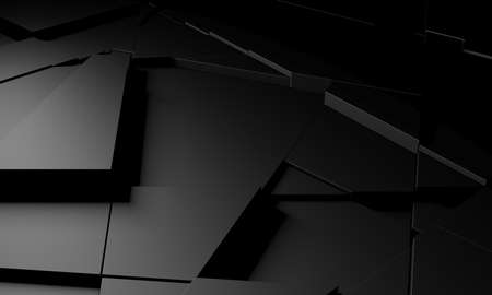 Dark Chaotic Polygon Surface Background. 3d rendering illustrationの写真素材