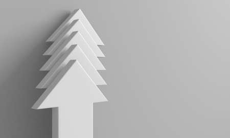 Creative graph arrows moving background. Abstract geometric design. 3d rendering