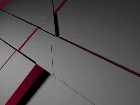 Dark Chaotic Polygon Surface Background. 3d rendering illustration