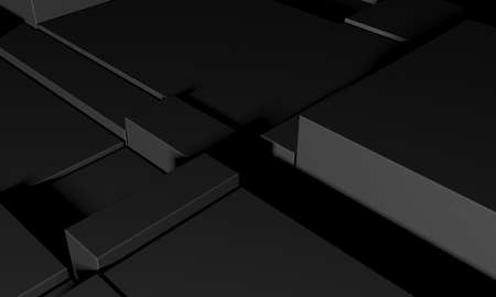 Abstract Dark Cubes Futuristic Design Background. 3d rendering illustrationの写真素材