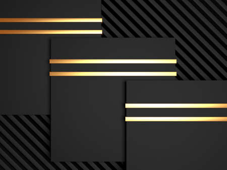 Dark golden elegance luxury background. Graphic design element. 3d rendering