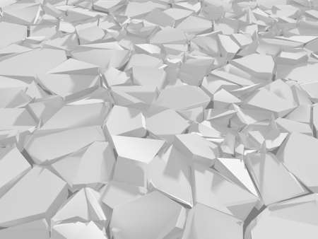 White cracked stone wall background. 3d renderingの写真素材